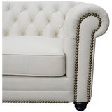 Moran Bastille II 2 Seater Leather Sofa Meringue