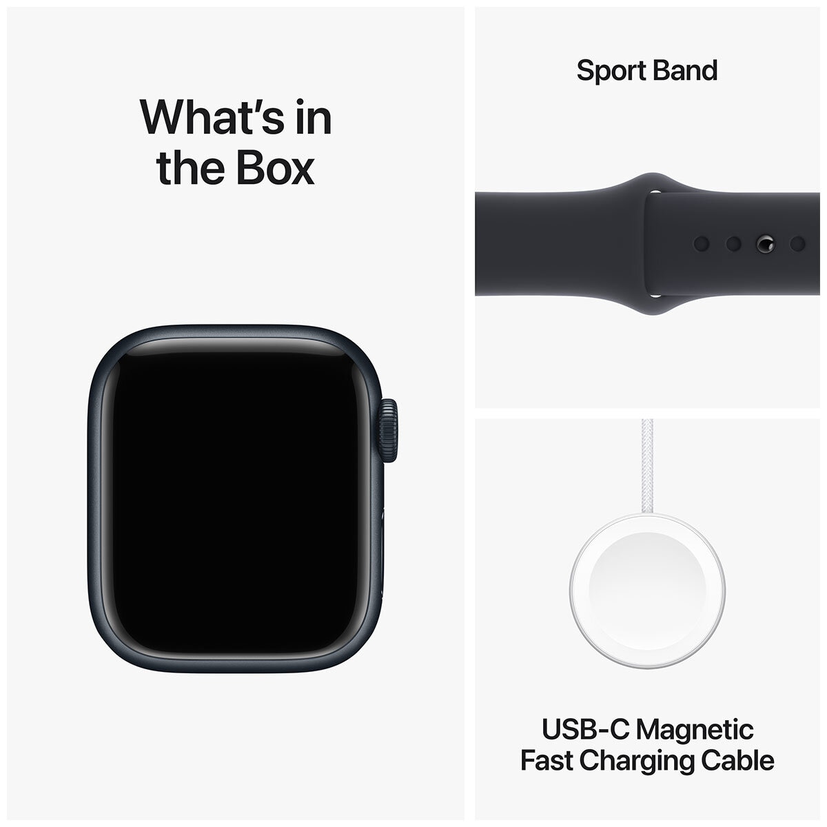 Apple Watch Series 9 GPS 45mm Midnight Aluminium Case with Midnight Sport Band