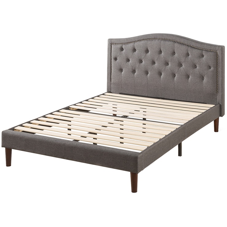 Our bed frames are all constructed with sturdy metal. blackstone stately tufted platform bed queen