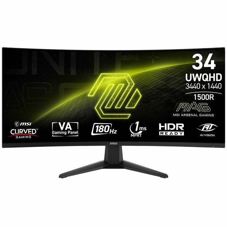 MSI 34 Inch UWQHD Gaming Monitor MAG 346CQ MSI 34 Inch UWQHD Gaming Monitor MAG 346CQ