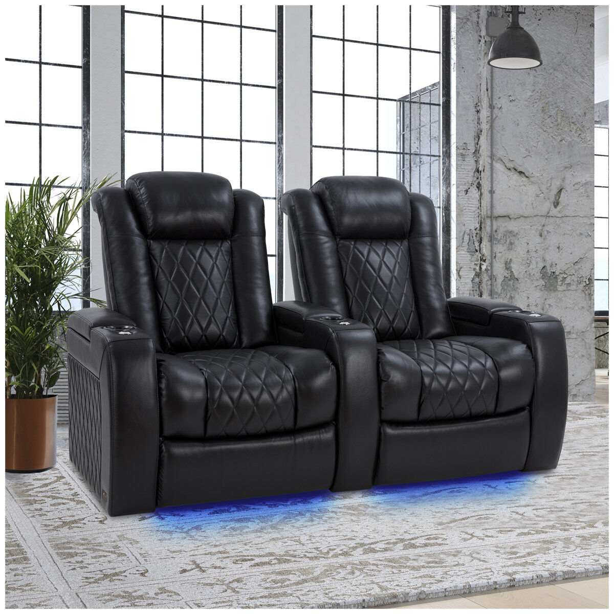 Valencia Home Theatre Tuscany Edition XL 2 Seater Black