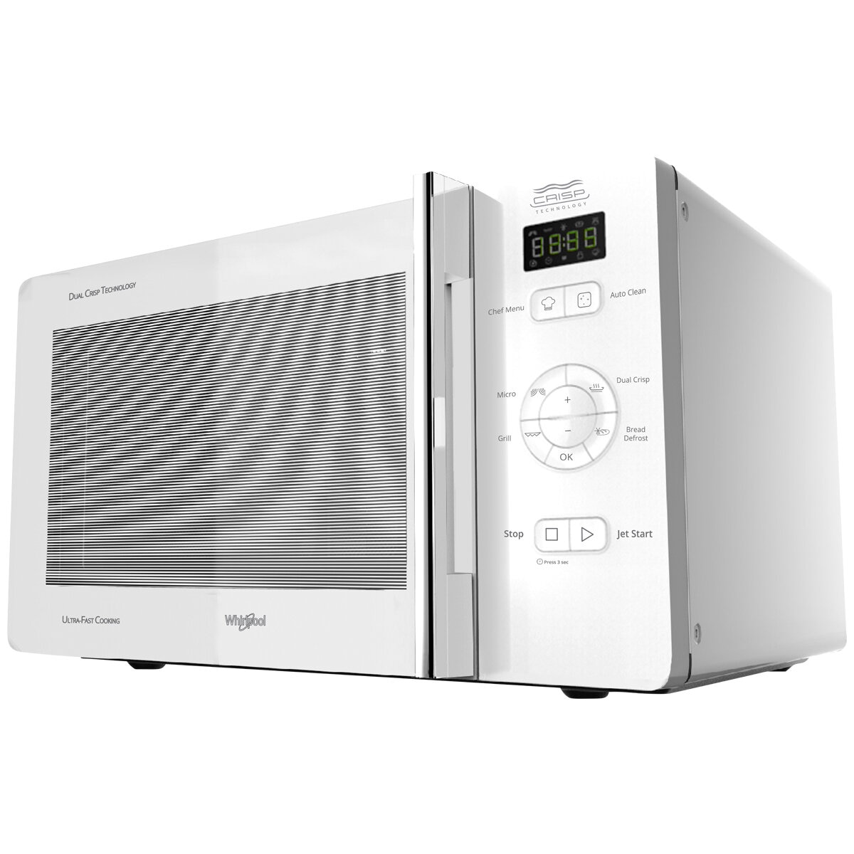 Whirlpool Crisp N’ Grill 25L Microwave Oven, White