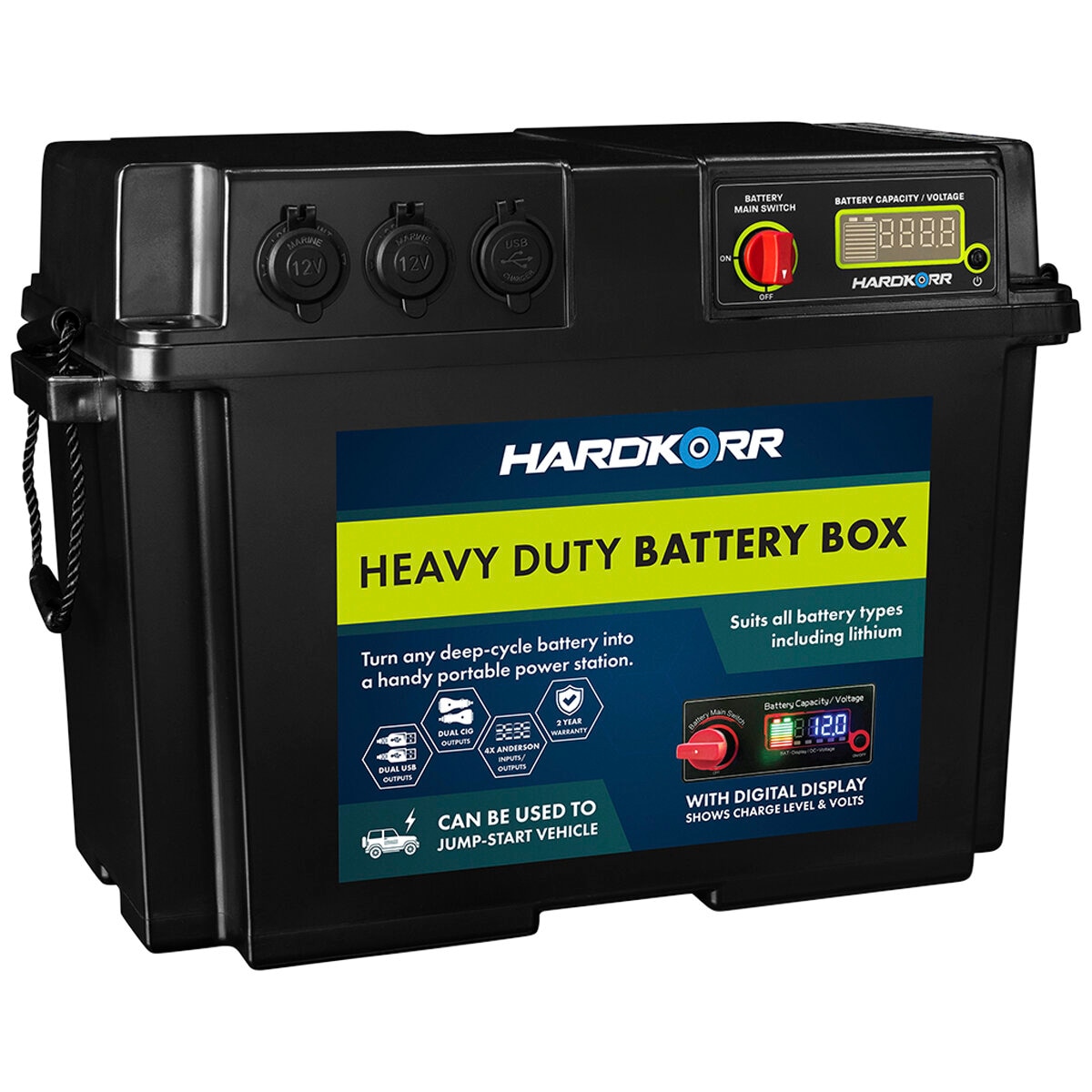 HARDKORR Heavy Duty Battery Box HKPBATTBOXB Costco Aust...