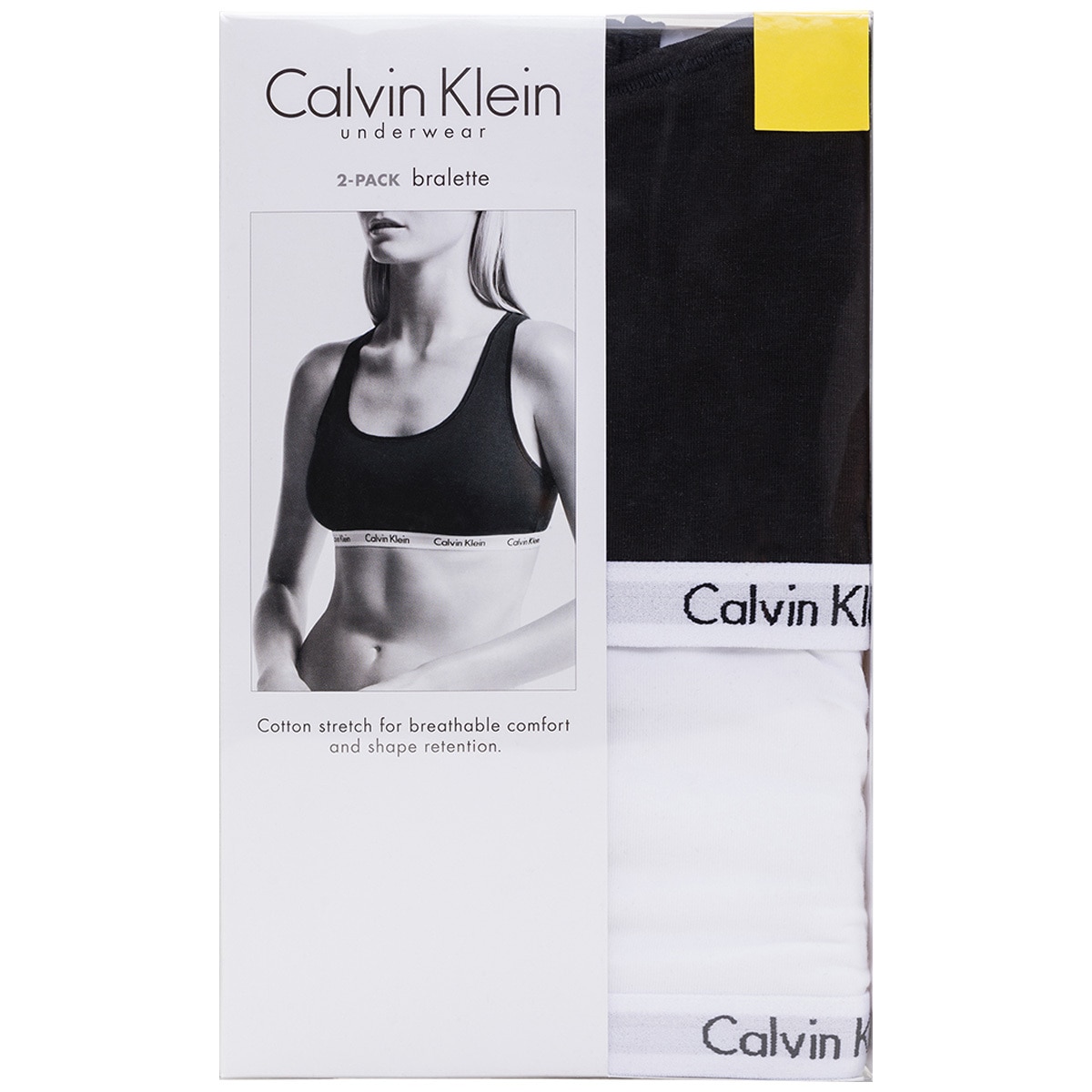 Calvin Klein Carousel Bralette 2 Pack - Black/White