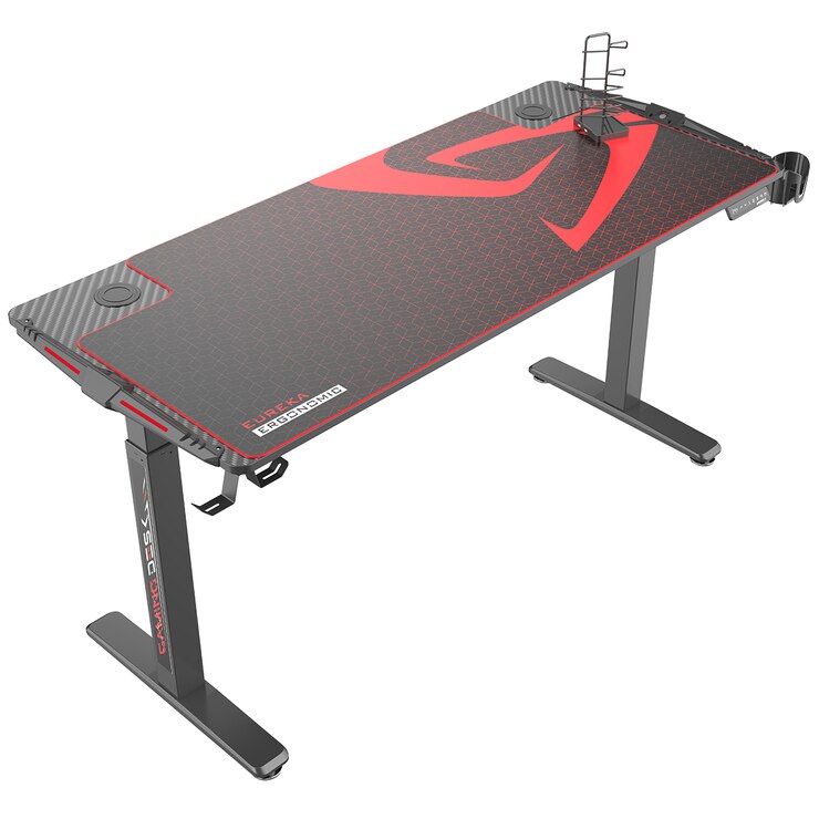 Eureka Ergonomic High Adjustable Gaming Desk ERKEGDS62B Costco