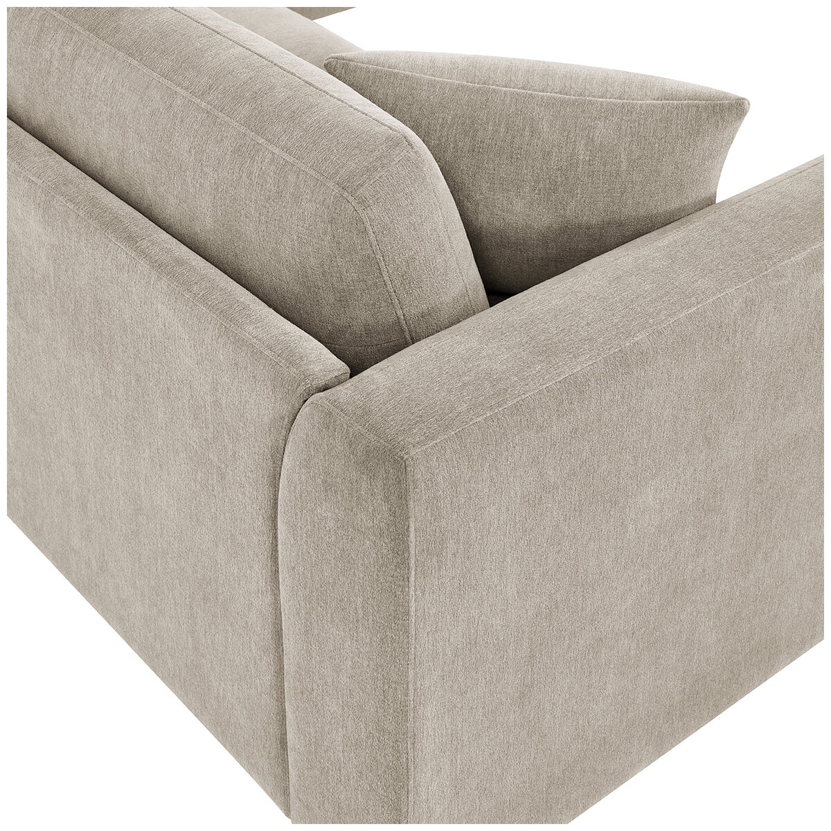 Thomasville Fabric Sectional With Storage Ottoman