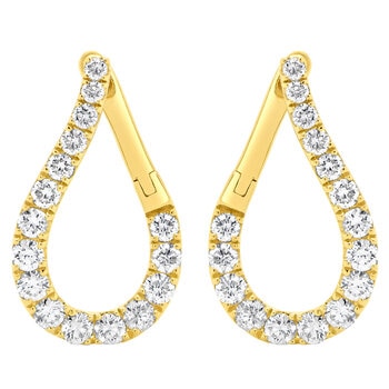 18KT Yellow Gold 1.38ctw Round Diamond Earrings