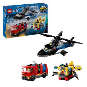 LEGO City Helicopter, Fire Engine And Submarine Remix 60462