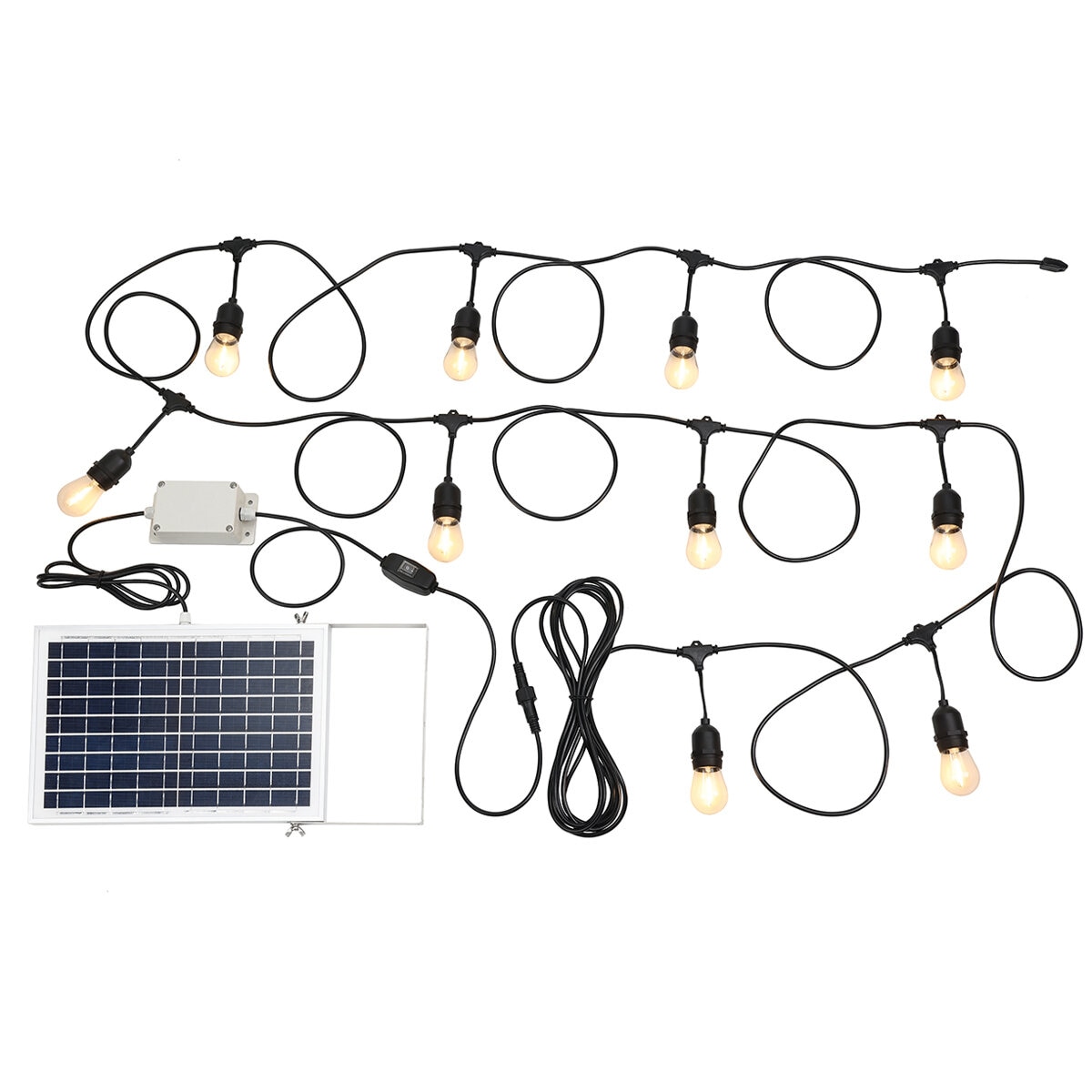 EGLO Festoon Solar Kit 10 Light 12 Volt E27 2700K Warm White 205713N