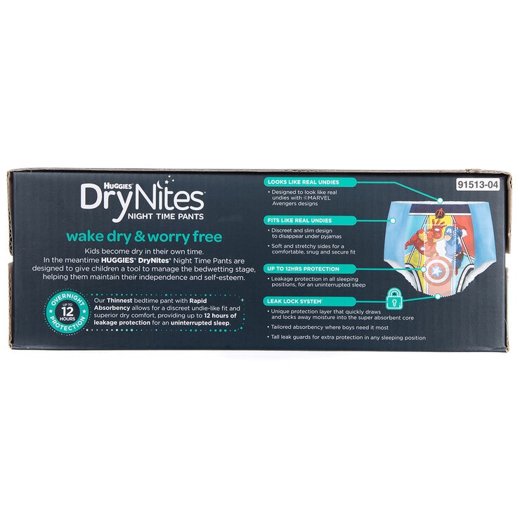 Huggies DryNites Night Time Pants 4-7 Years Boys 2 Pack