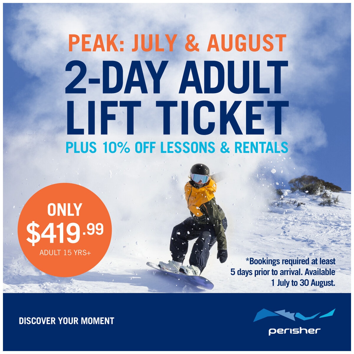 Perisher 2 Day Adult Lift Ticket Peak Season Perisher 2 Day Adult Lift Ticket Peak Season