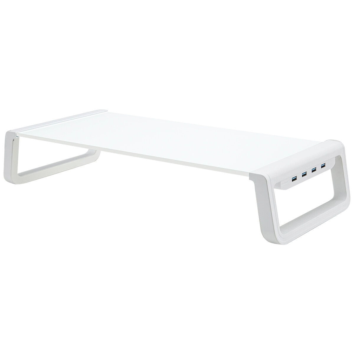 Seville Classics airLIFT Tempered Glass Monitor Riser White