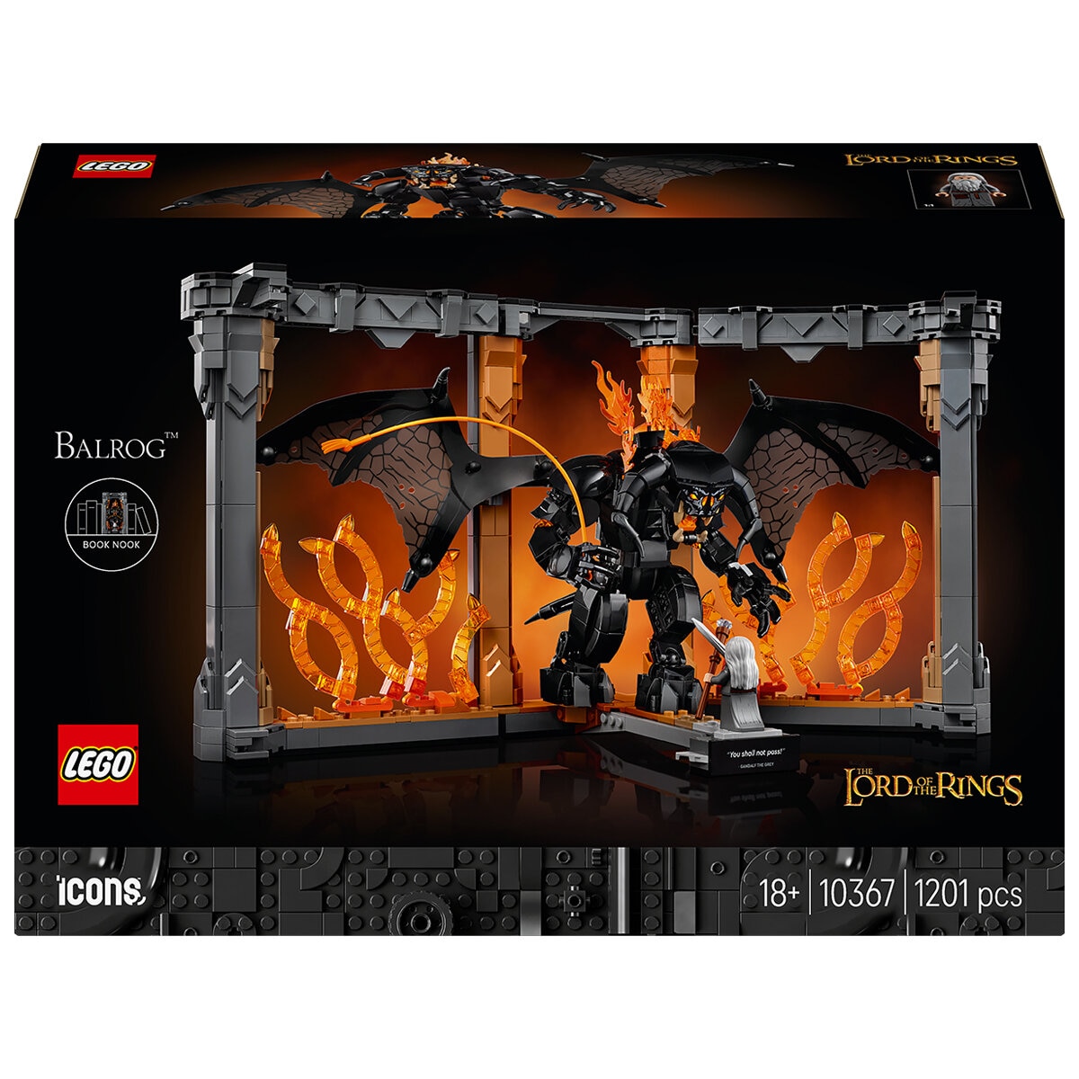 LEGO Icons The Lord of the Rings Balrog Book Nook 10367