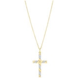 14KT Two Tone Gold Cross Pendant