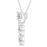 18KT White Gold 0.38ctw Diamond Cable Chain Pendant