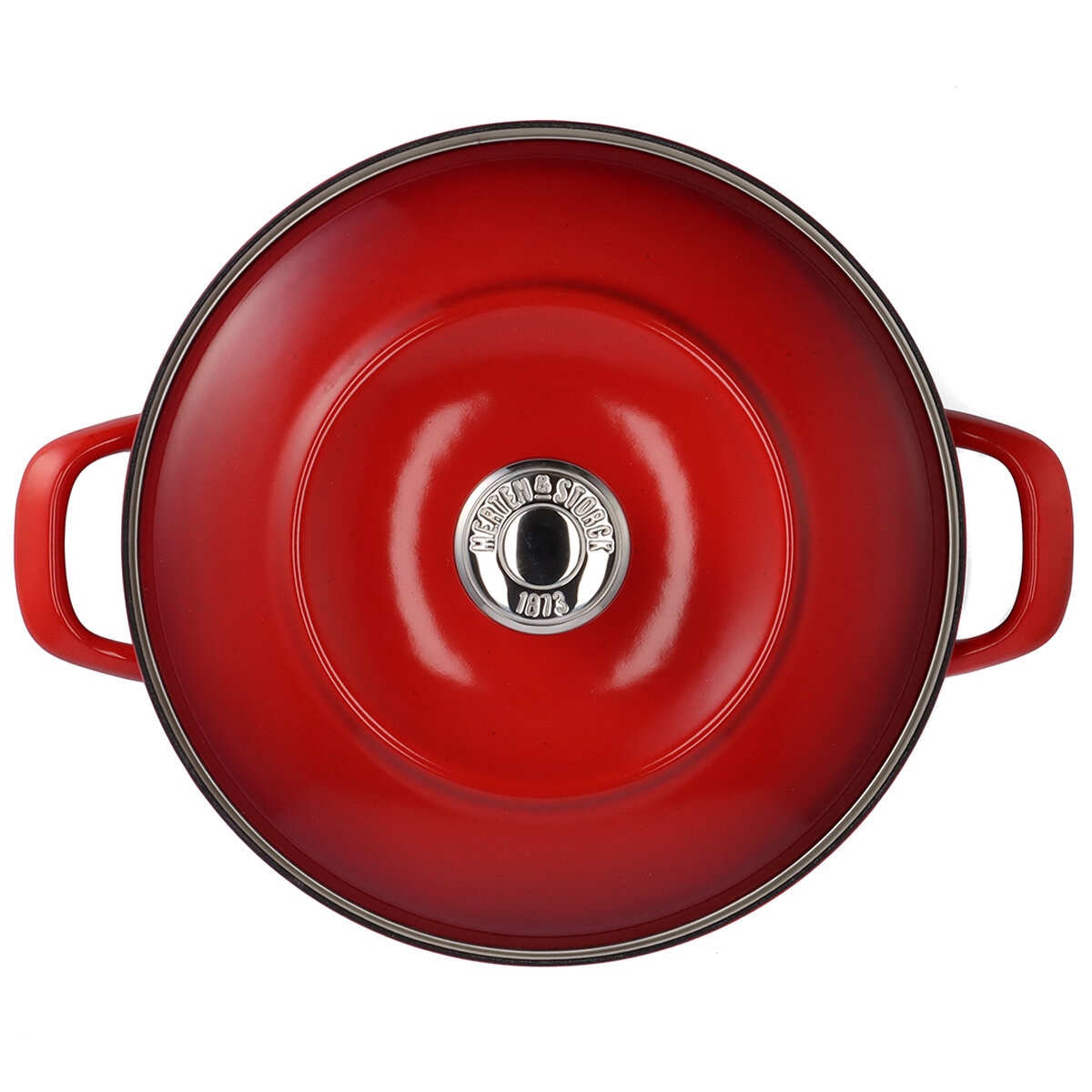 Merton & Storck Enameled Iron Dutch Oven 5L Lava Red