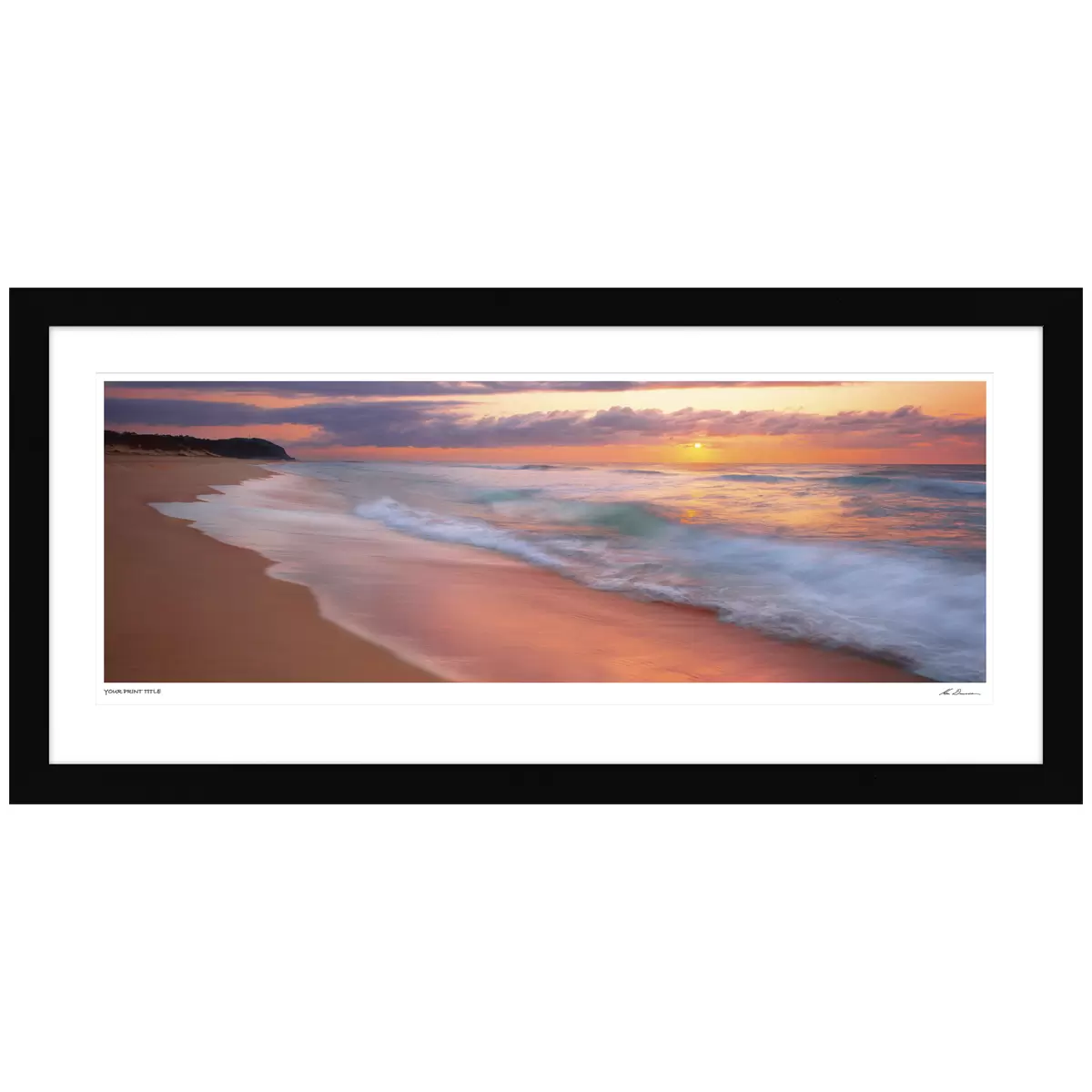 Ken Duncan 50 Dawning of a New Day, Wamberal Framed Print Black