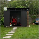 Keter Signature Pent Shed 2.8 x 2.2M - Walnut Look Keter Signature Pent Shed 2.8 x 2.2M - Walnut Look