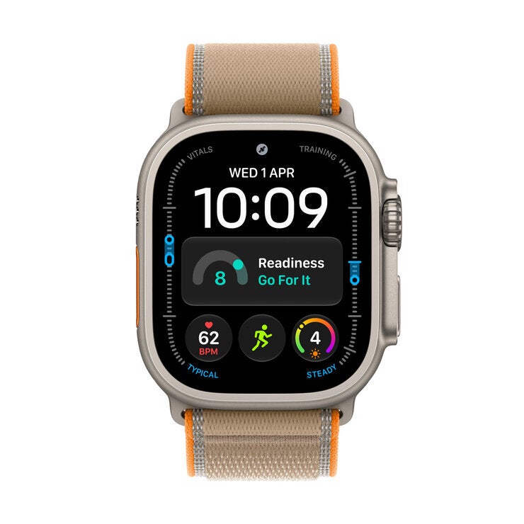 Apple Watch Ultra 4 GPS + Cellular 49mm Natural Titanium Case with Sand Trail Loop