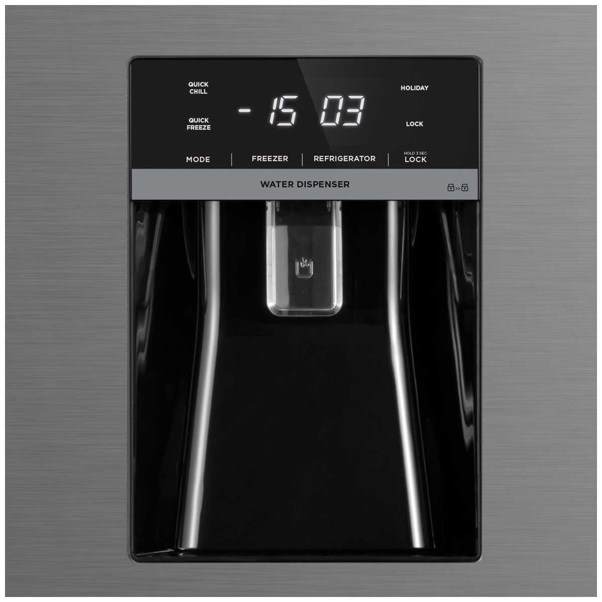 Westinghouse 492L Quad Door Fridge Matte Black