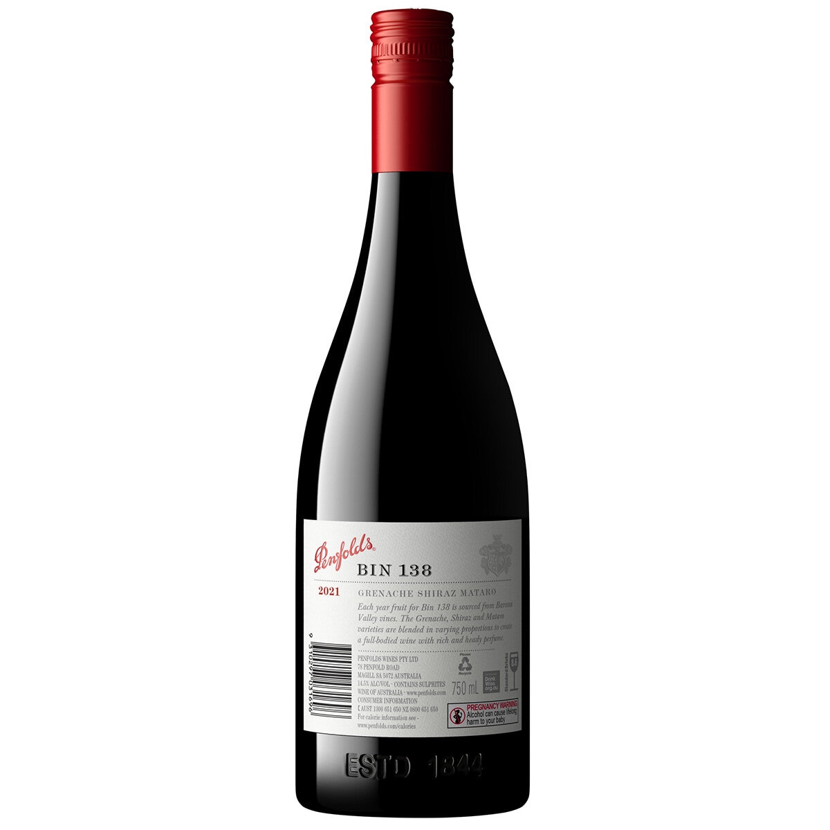 Penfolds Bin 138 Grenache Shiraz Mataro 2021 750ml