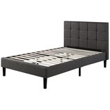Blackstone Square Platform Bed Grey Double (Zinus)
