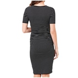 Ripe Maternity - Women's Short Sleeve Nursing Dress - Black