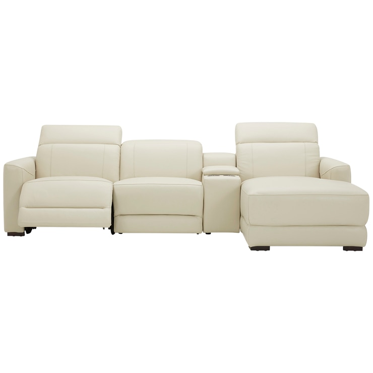 Gilman Creek Leather Power Reclining Sectional Costco Australia