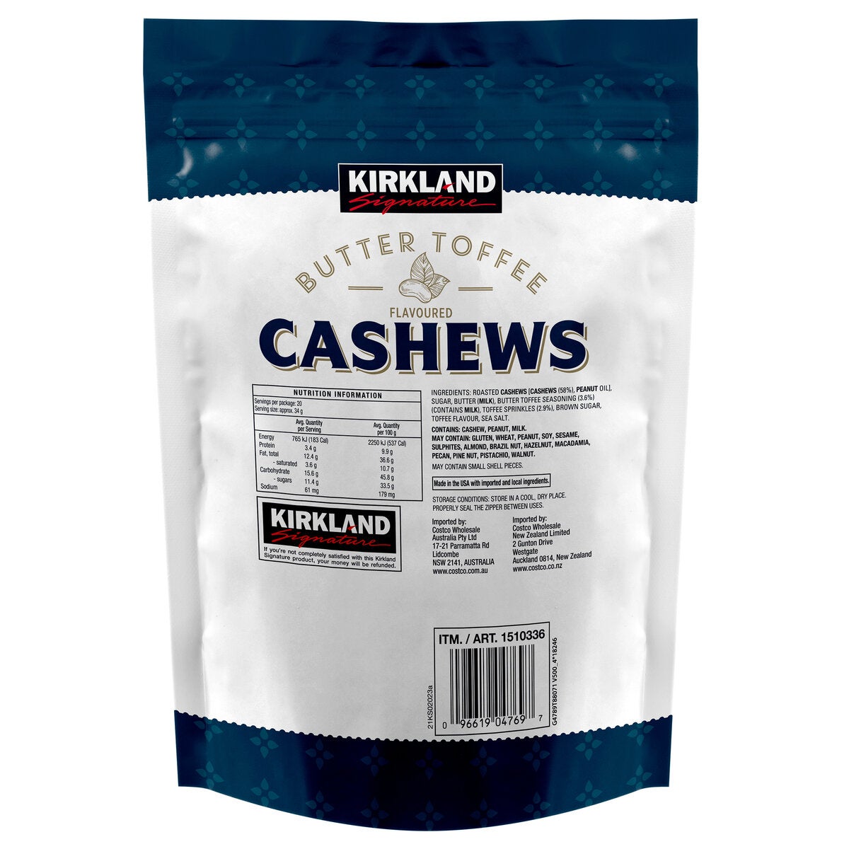 Kirkland Signature Butter Toffee Cashews 680g Kirkland Signature Butter Toffee Cashews 680g