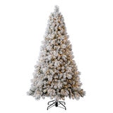 Pre-Lit Glitter Flocked Cashmere Artificial Christmas Tree 2.29 m