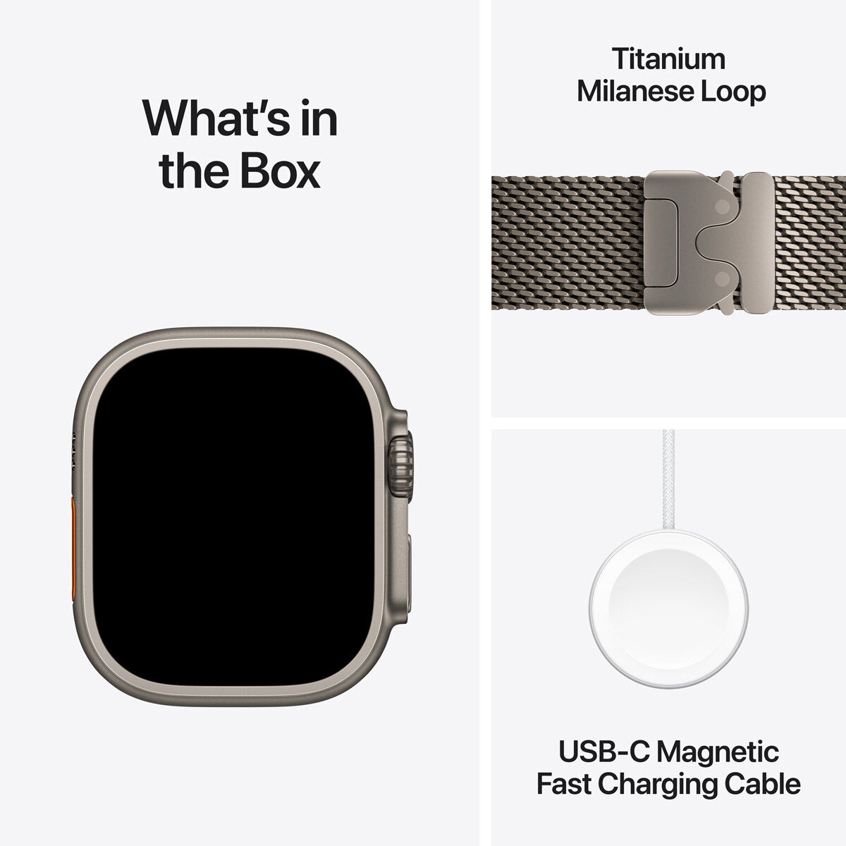 Apple Watch Ultra 4 GPS + Cellular 49mm Natural Titanium Case with Natural Titanium Milanese Loop Apple Watch Ultra 4 GPS + Cellular 49mm Natural Titanium Case with Natural Titanium Milanese Loop