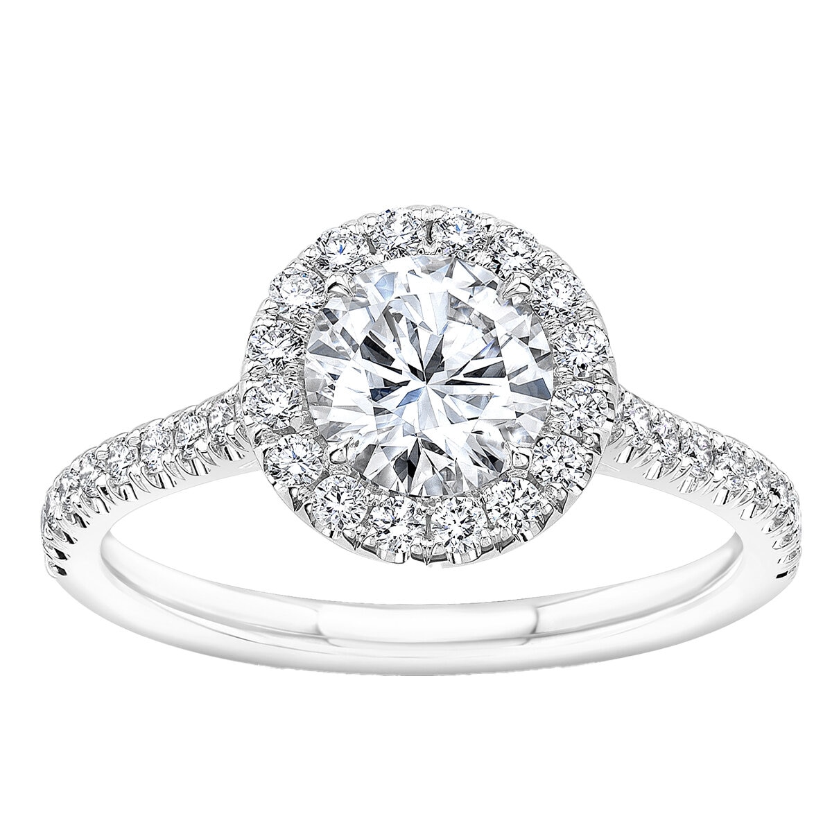 18KT White Gold 1.68ctw Diamod Bridal Set With 1.00ctw Centre