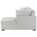 Thomasville 2 Piece Fabric Convertible Sectional With Chaise