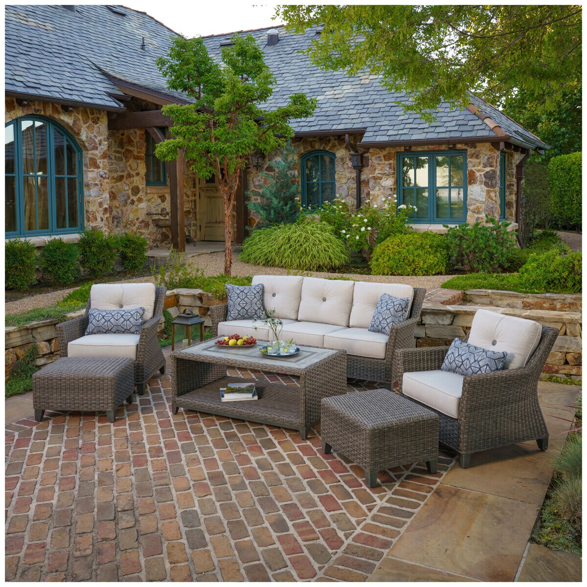 SunVilla Malibu 6 Piece Seating Sectional Grey Costco A...