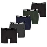 Puma Boxer 5 Pack Black Green And Grey