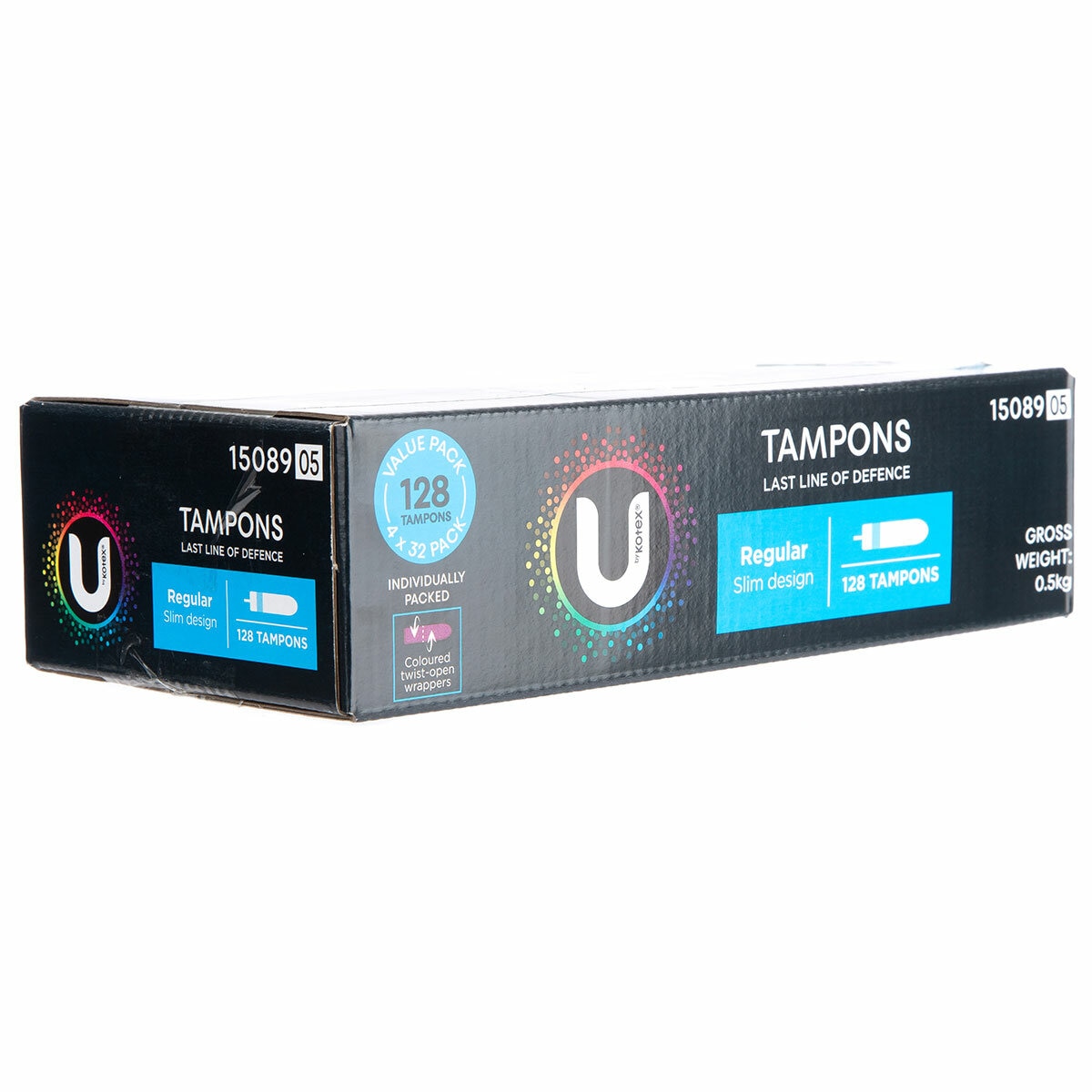 U By Kotex Regular Tampons 128 Pack/