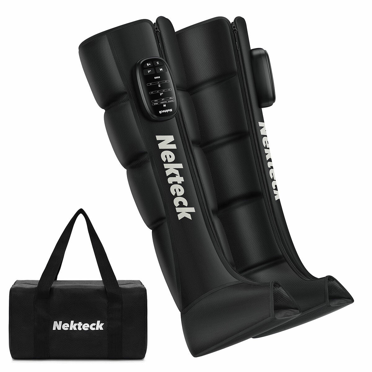 Nekteck Air Compression Full Zipper Leg Massager 2 Pack NTLM15AUBKM