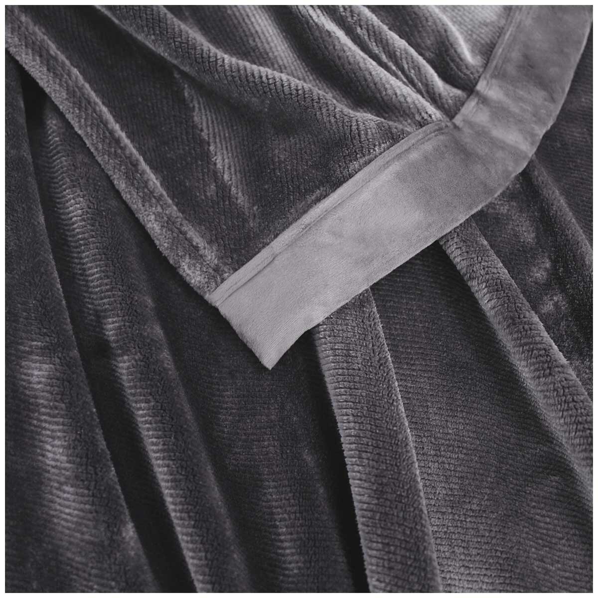 Kirkland Signature Plush Blanket Queen Charcoal