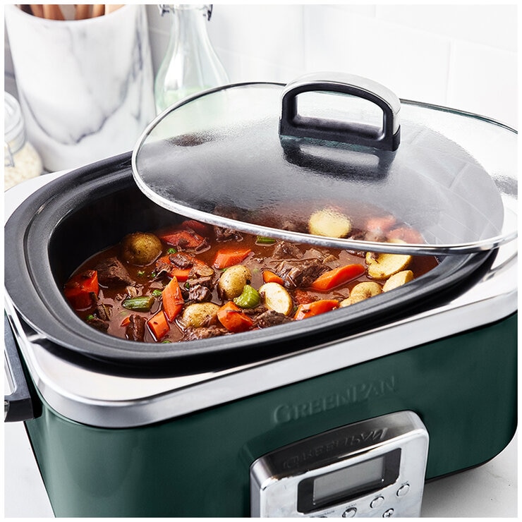 GreenPan 6L Slow Cooker CC009380-001 Pine Green GreenPan 6L Slow Cooker CC009380-001 Pine Green