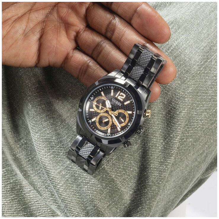 GUESS Resistance Black Link Men's Watch GW0714G4