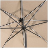 SunVilla Tan LED Market Umbrella 3M