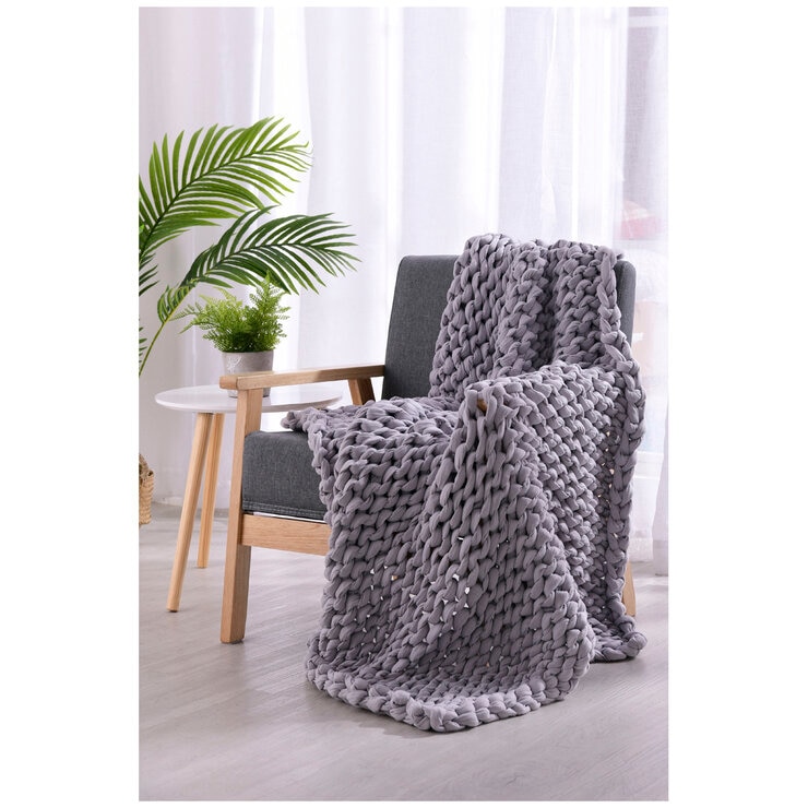 Onkaparinga Knitted Weighted Blanket 6 kg Grey