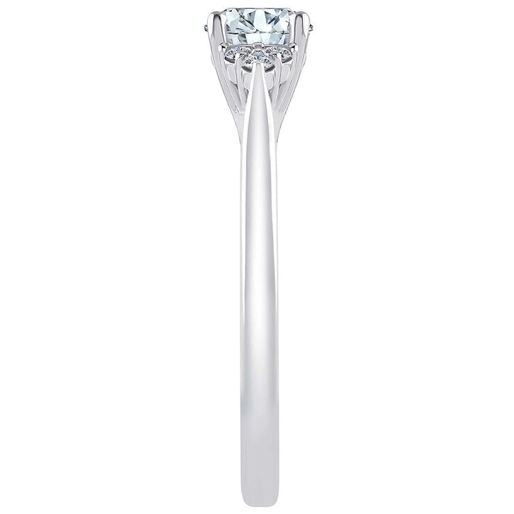 18KT White Gold 0.85ctw Diamond Bridal Set With 0.60ctw Centre