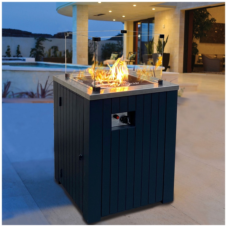 Backyard Elements Square Gas Fire Pit Costco Australia