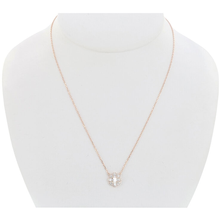 18KT Rose Gold 1.00CTW Diamond Fashion Necklace/ 18KT Rose Gold 1.00CTW Diamond Fashion Necklace/