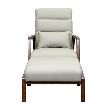 Moran Norfolk Accent Chair and Ottoman Capital Leather
