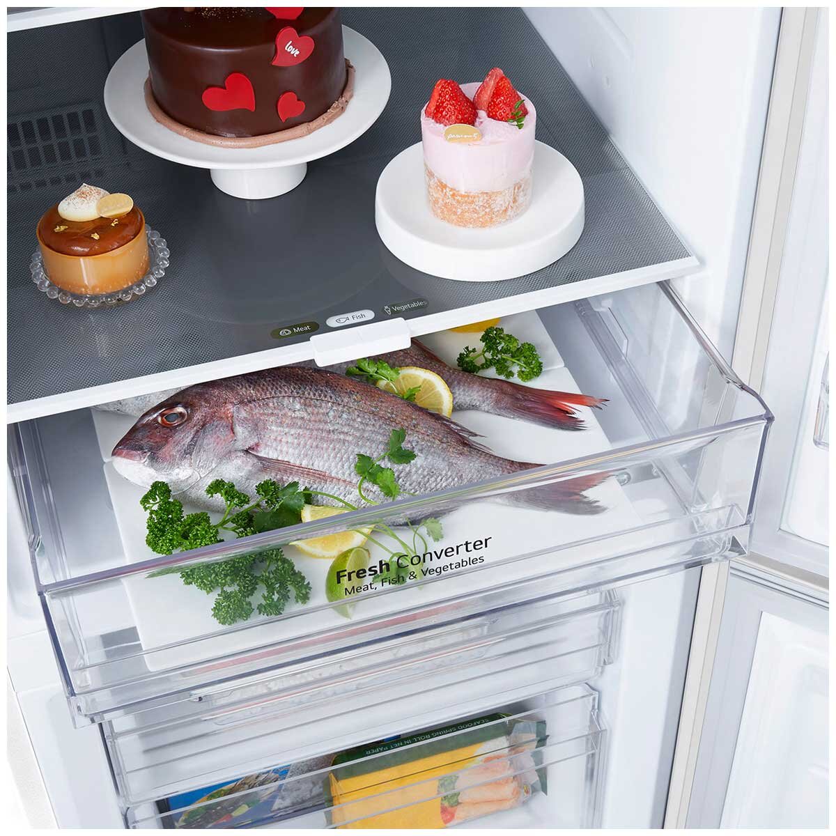 LG 355L Bottom Mount Fridge GB-B300MWH