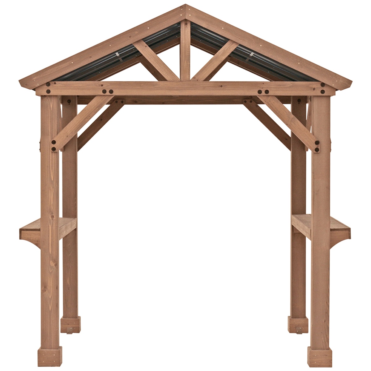 Yardistry 2.13 x 1.64 m Wooden Backyard Pavilion Gazebo