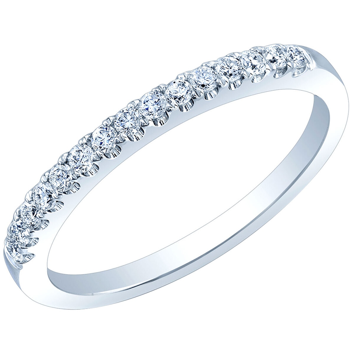 18KT White Gold 0.19CTW Round Brilliant Cut Diamond Ring