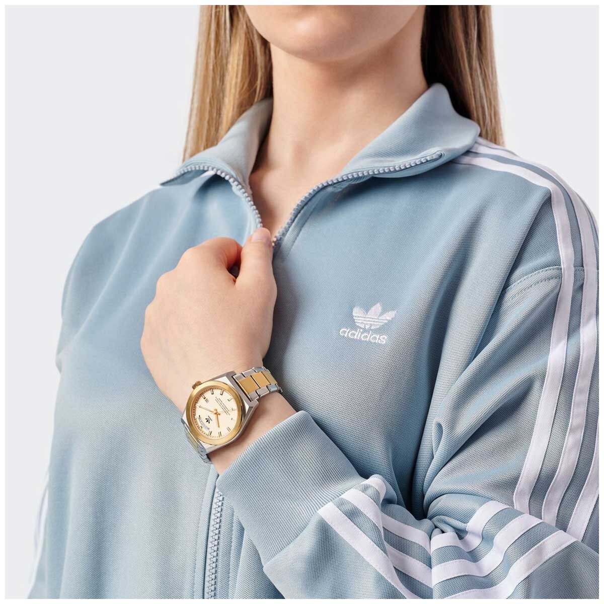 Adidas Originals Code Five Two Tone Stainless Steel Watch AOSY23542